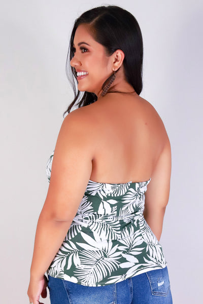 Jeans Warehouse Hawaii - PLUS PRINTED S/L - IN THE MIX TUBE TOP | By ZENOBIA