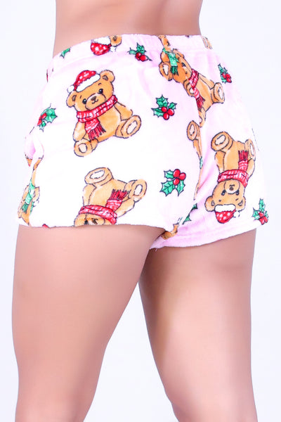 HOLIDAY TEDDY PAJAMA SHORTS