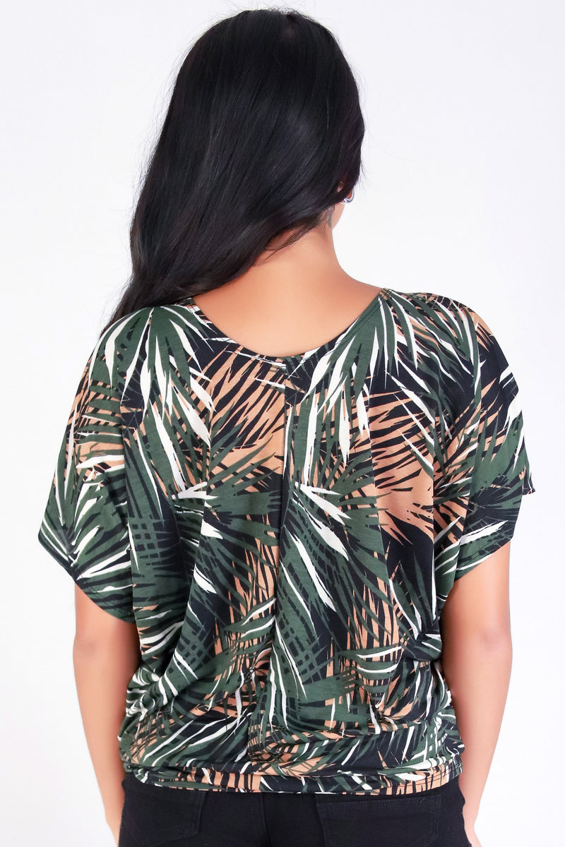 Jeans Warehouse Hawaii - SS PRINT - PALM PERFECT DOLMAN TOP | By PAPERMOON/ B_ENVIED