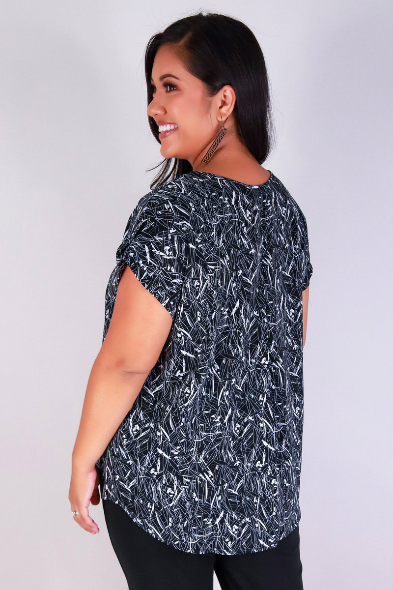 Jeans Warehouse Hawaii - PLUS S/S PRINT WOVEN TOPS - WHAT&