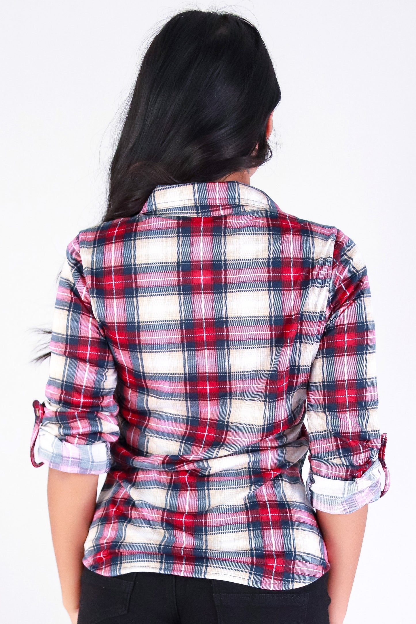 Jeans Warehouse Hawaii - LS PRINT - STORE IT AWAY PLAID TOP | By FASHION CARGO