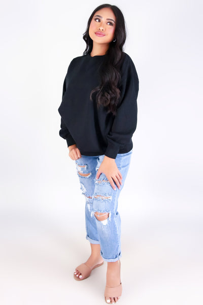 Jeans Warehouse Hawaii - SOLID LONG SLV TOPS - BOYFRIEND SWEATER | By REFLEX