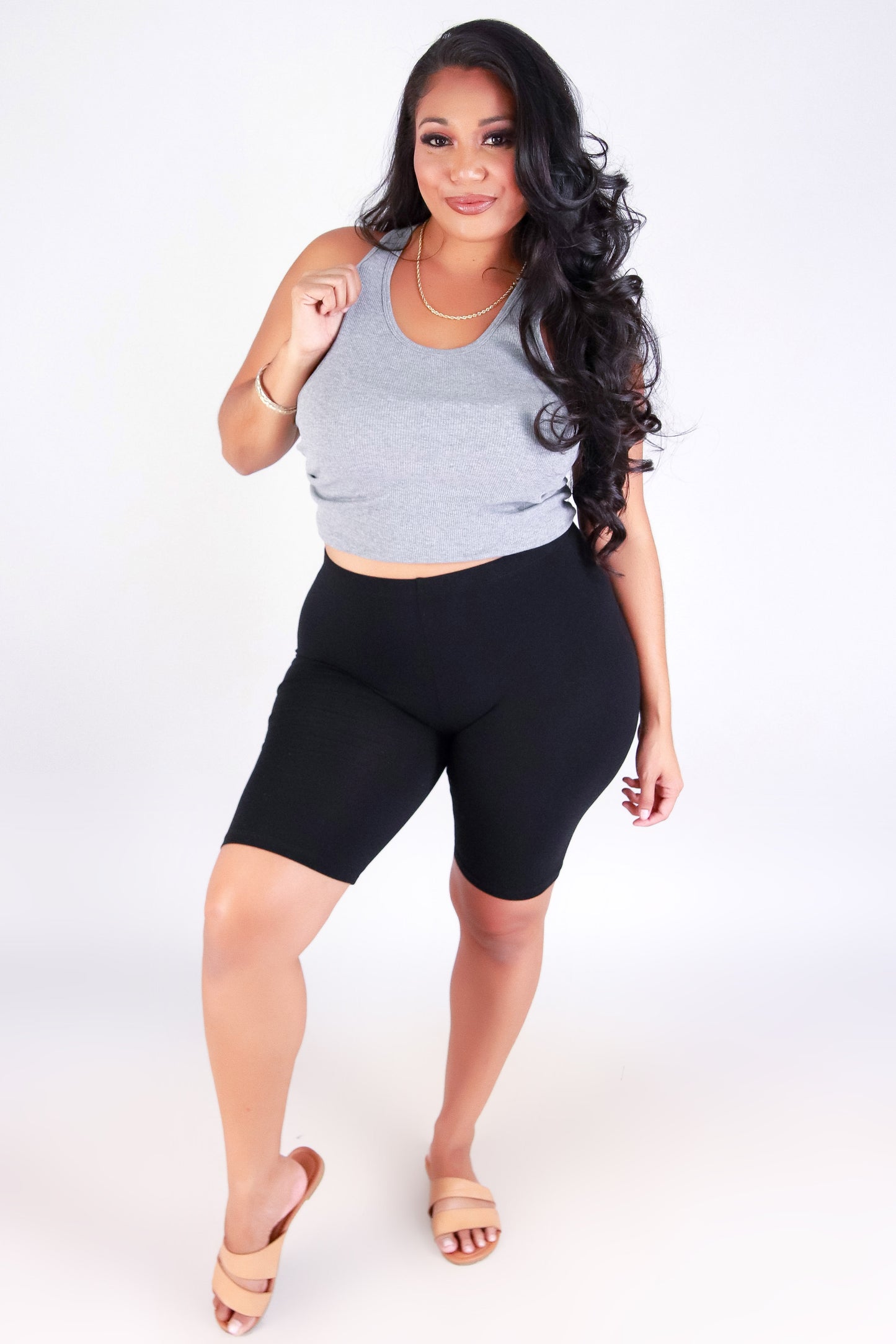 Jeans Warehouse Hawaii - PLUS Knit Shorts - EVERYDAY BIKER SHORTS | By CRESCITA APPAREL/SHINE I