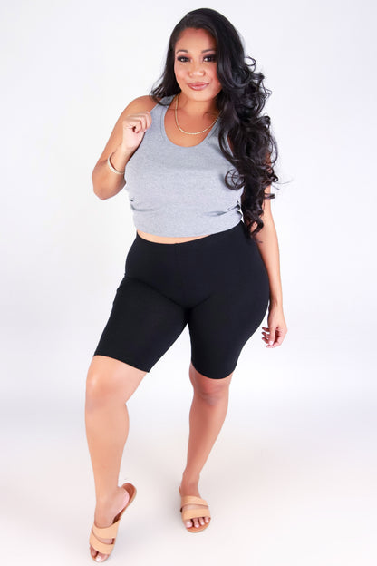 Jeans Warehouse Hawaii - PLUS Knit Shorts - EVERYDAY BIKER SHORTS | By CRESCITA APPAREL/SHINE I