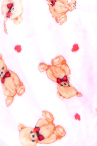 TEDDY BEAR HEART PAJAMA SHORTS