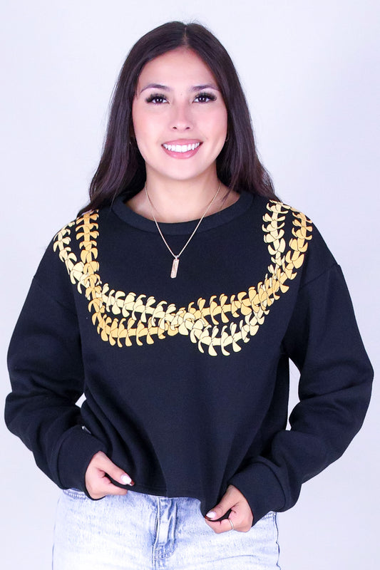 TWISTED PUAKENIKENI LEI SWEATER