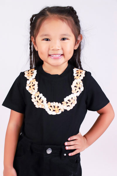 Jeans Warehouse Hawaii - S/S PRINT TOPS 2T-4T - PUAKENIKENI PIKAKE TWIST LEI TEE | KIDS SIZE 2T-4T | By GREENWELL PROMOTIONS LTD