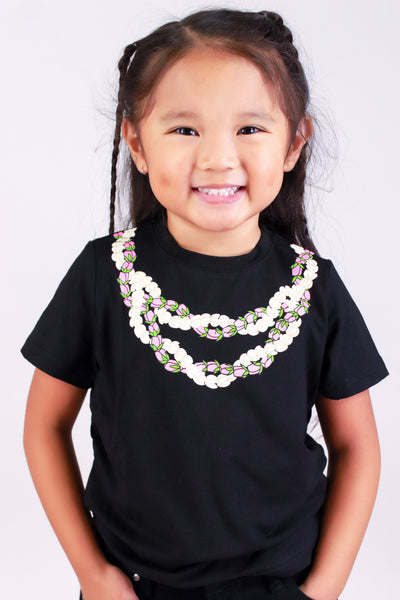 Jeans Warehouse Hawaii - S/S PRINT TOPS 2T-4T - LOKELANI PIKAKE TWIST LEI TEE | KIDS SIZE 2T-4T | By GREENWELL PROMOTIONS LTD