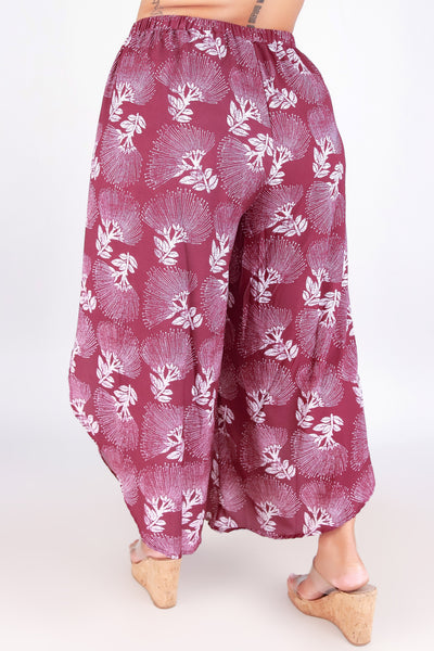 Jeans Warehouse Hawaii - PLUS PRINT WOVEN CAPRI'S - OHIA LEHUA WOVEN CAPRI'S | By LUZ
