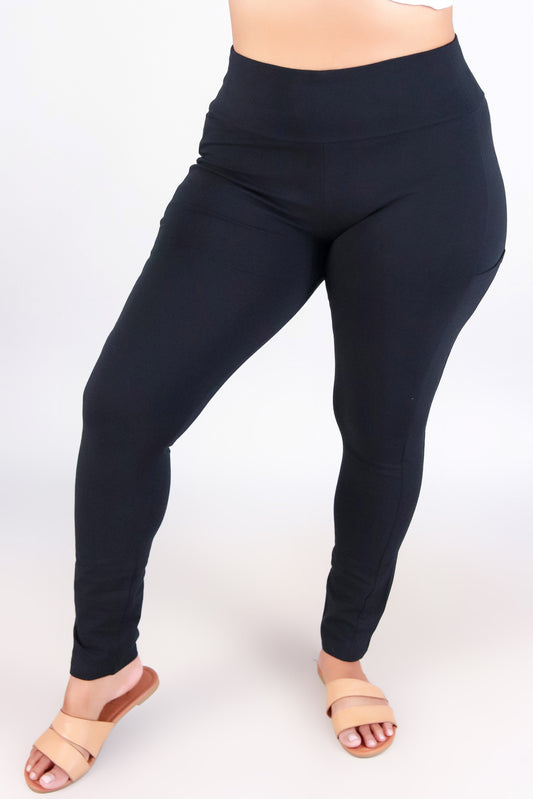Jeans Warehouse Hawaii - PLUS LEGGINGS - TAKE A LEAP LEGGINGS | By AMBIANCE APPAREL