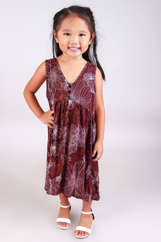 PUA SLEEVELESS DRESS | KIDS SIZE 2T-4T