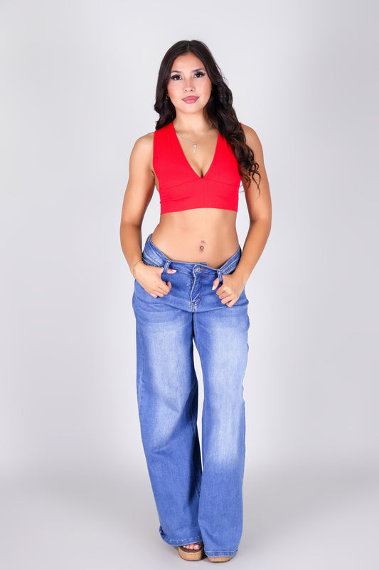 HERE FOR IT CROP TOP