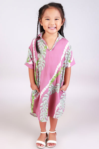 Jeans Warehouse Hawaii - DRESSES 2T-4T - MONSTERA PIKAKE DRESS | KIDS SIZE 2T-4T | By LUZ