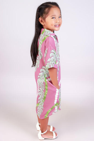 Jeans Warehouse Hawaii - DRESSES 2T-4T - MONSTERA PIKAKE DRESS | KIDS SIZE 2T-4T | By LUZ