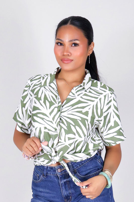SUNLEAF BUTTON DOWN TOP