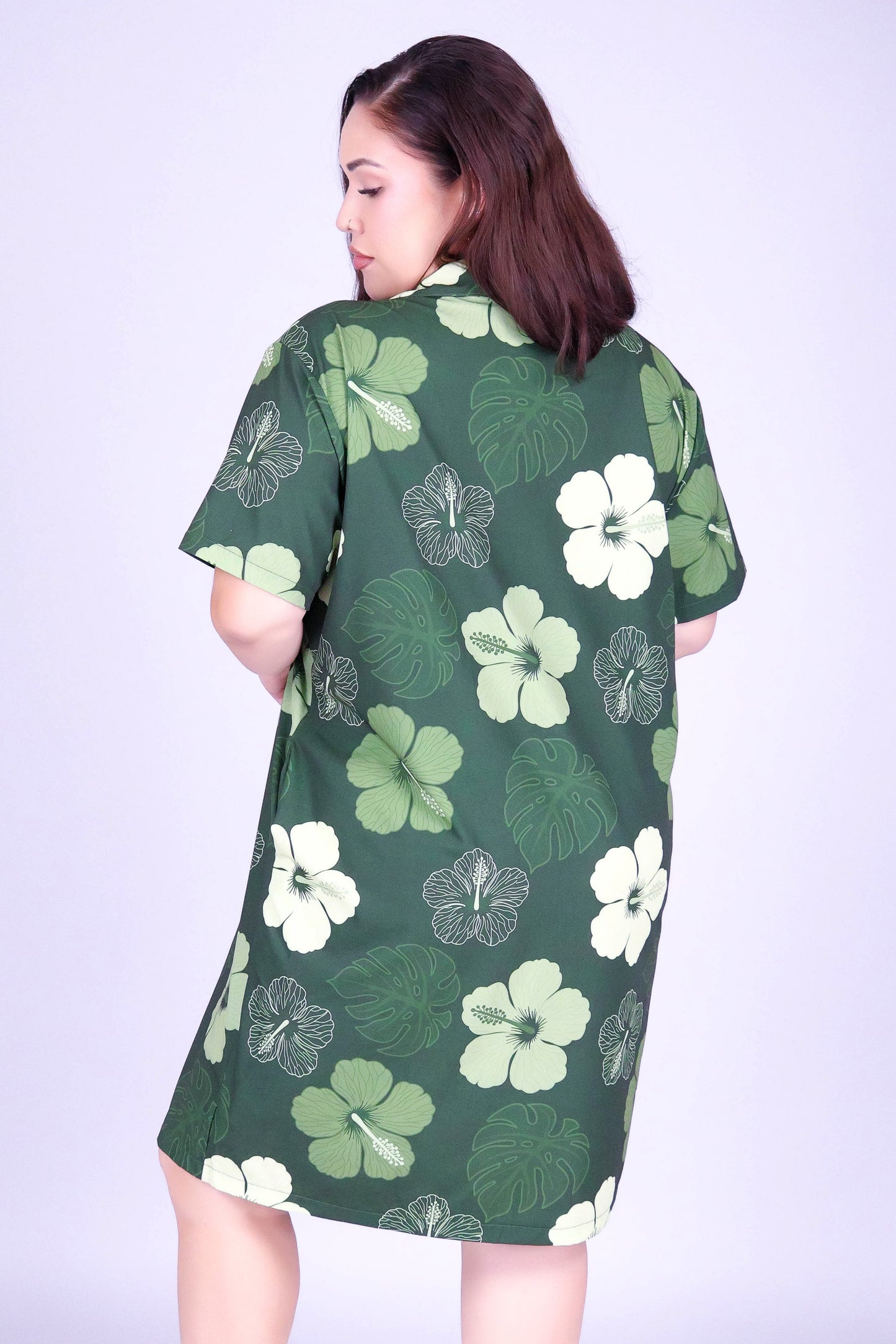 HIBISCUS PARADISE BUTTON DOWN DRESS