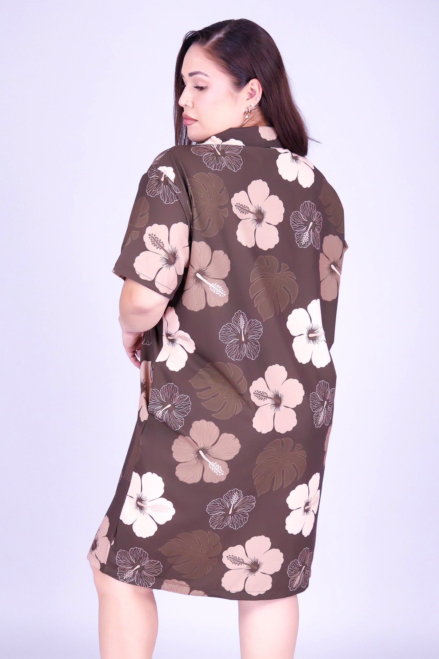 HIBISCUS PARADISE BUTTON DOWN DRESS
