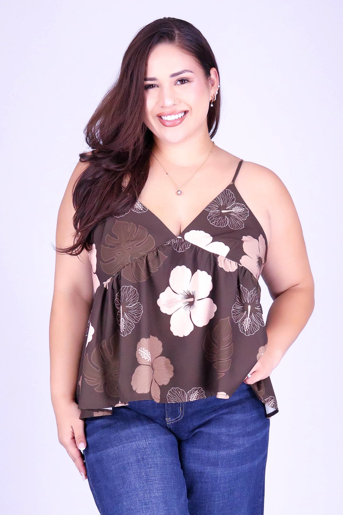 HIBISCUS PARADISE BABYDOLL TOP