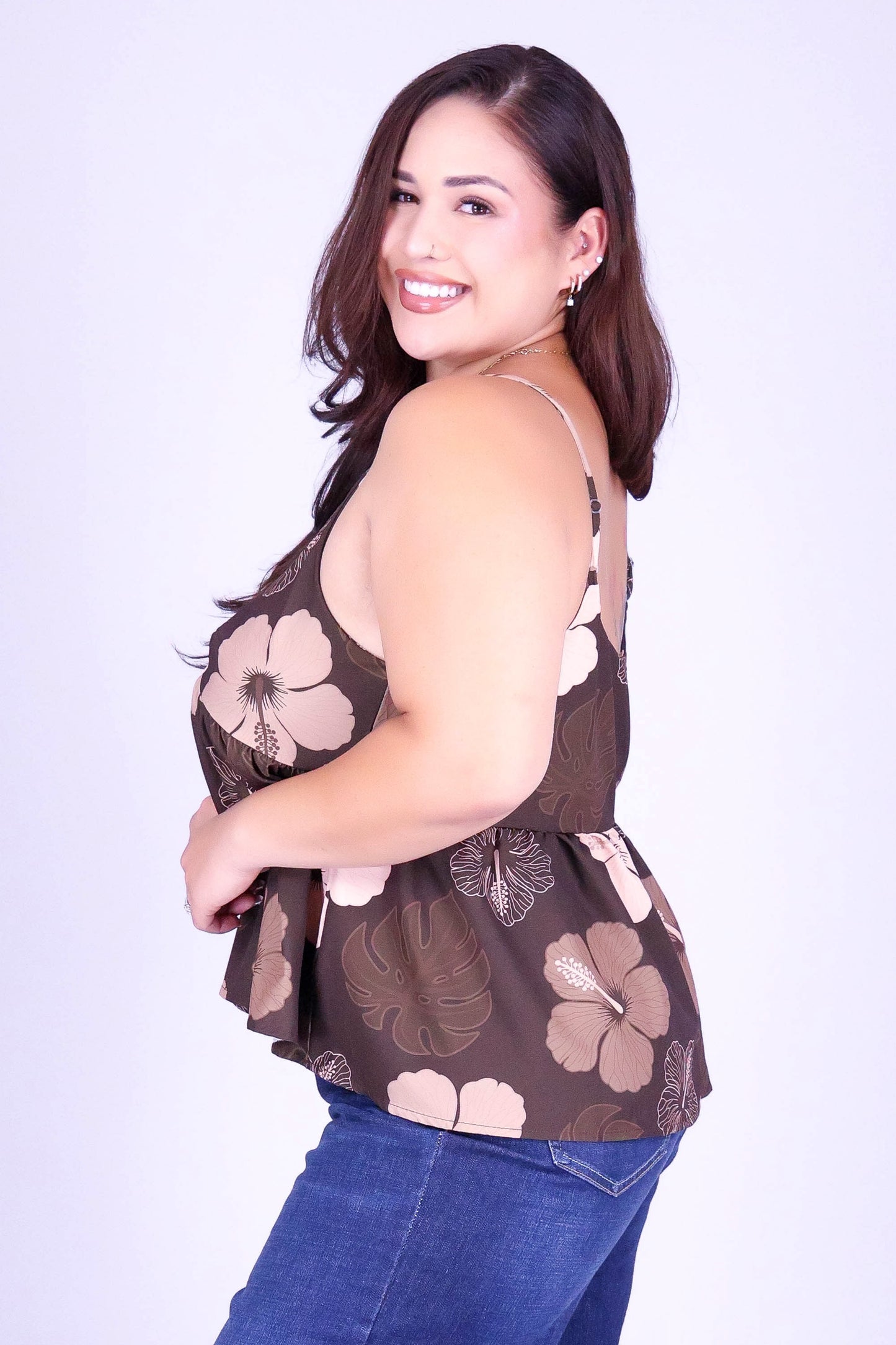 HIBISCUS PARADISE BABYDOLL TOP