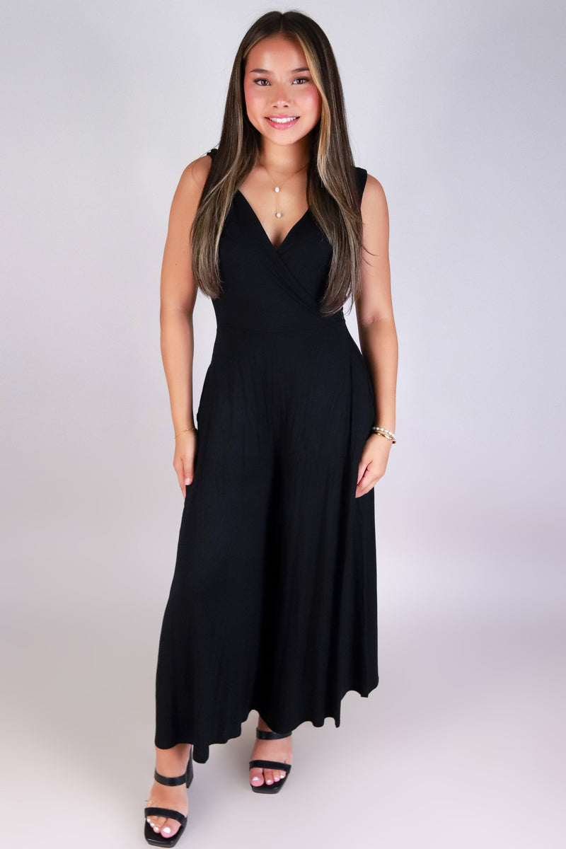 Jeans Warehouse Hawaii - SOLID CASUAL JUMPSUITS - DOUBLE DARE JUMPSUIT | By ZENANA (KC EXCLUSIVE,INC