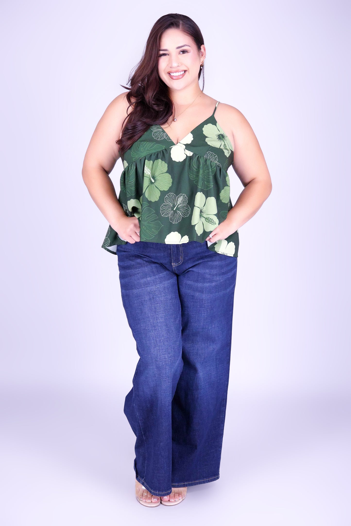HIBISCUS PARADISE BABYDOLL TOP