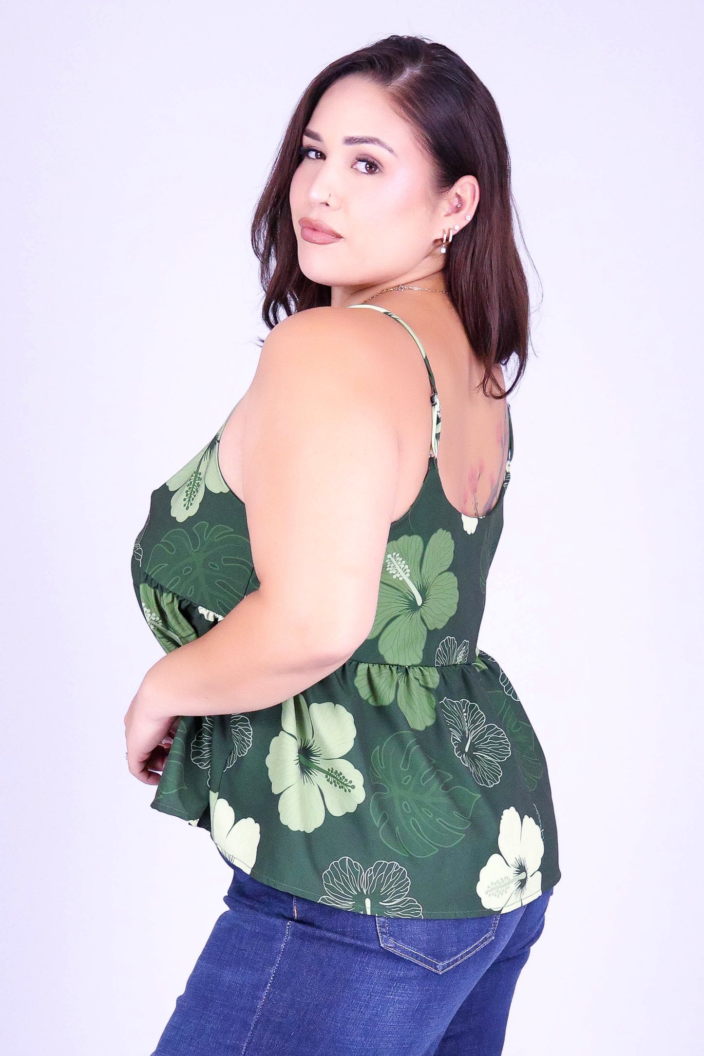 HIBISCUS PARADISE BABYDOLL TOP