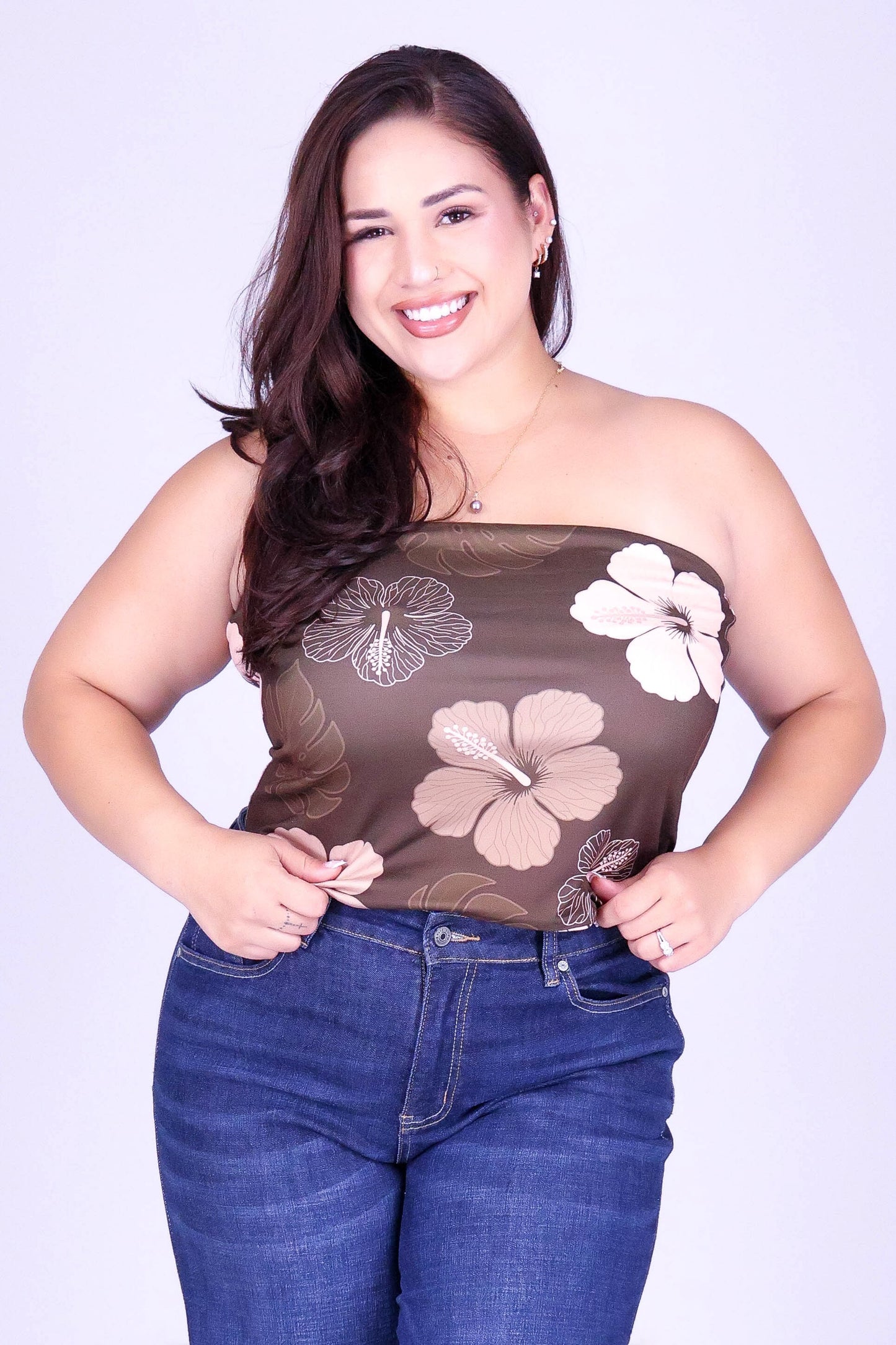 HIBISCUS PARADISE CROP TUBE TOP