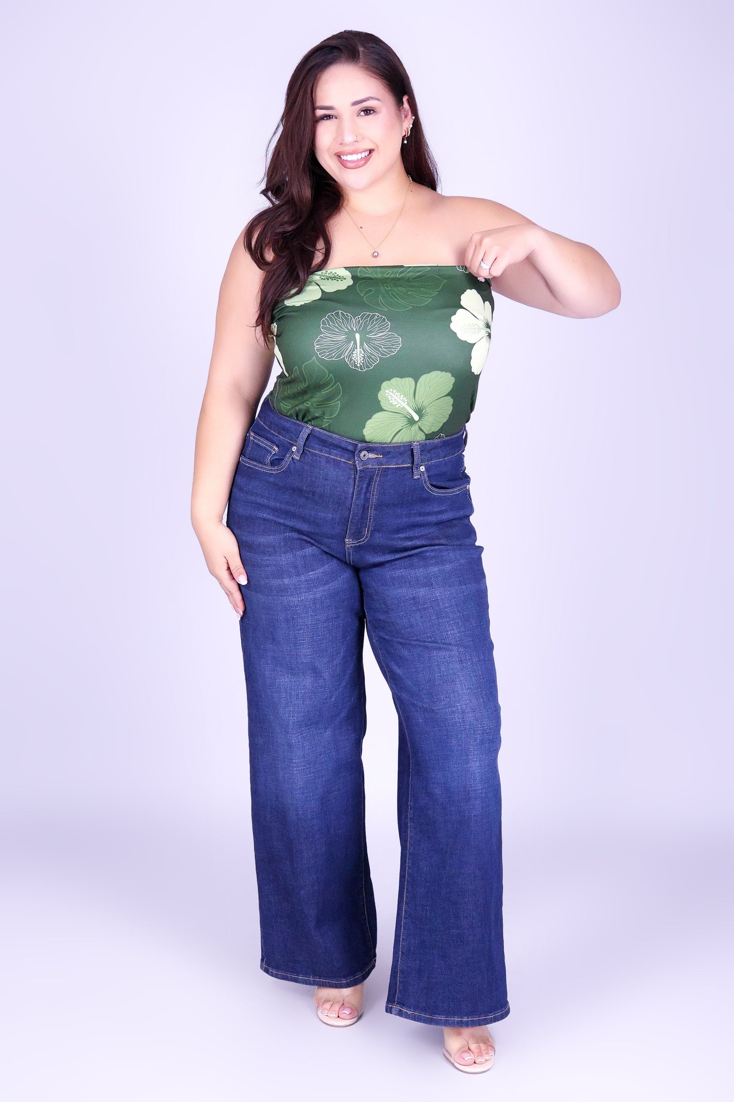 HIBISCUS PARADISE CROP TUBE TOP