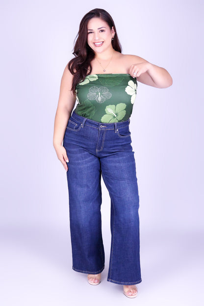 HIBISCUS PARADISE CROP TUBE TOP