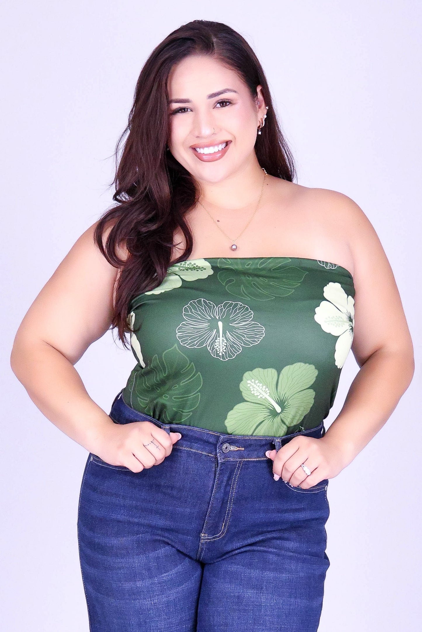 HIBISCUS PARADISE CROP TUBE TOP
