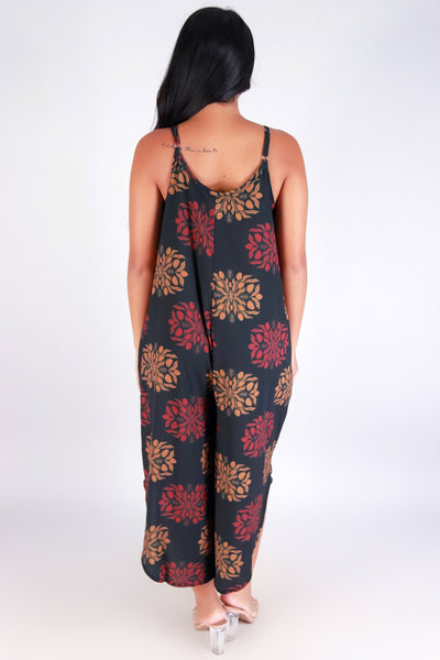 Jeans Warehouse Hawaii - PRINT CASUAL JUMPSUITS - MANGO QUILT NO WAIST JUMPSUIT | By LUZ
