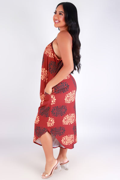 Jeans Warehouse Hawaii - PRINT CASUAL JUMPSUITS - MANGO QUILT NO WAIST JUMPSUIT | By LUZ