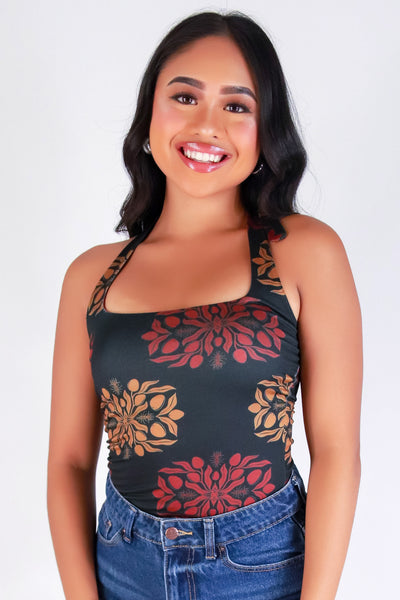 Jeans Warehouse Hawaii - SL PRINT - MANGO QUILT HALTER TOP | By LUZ