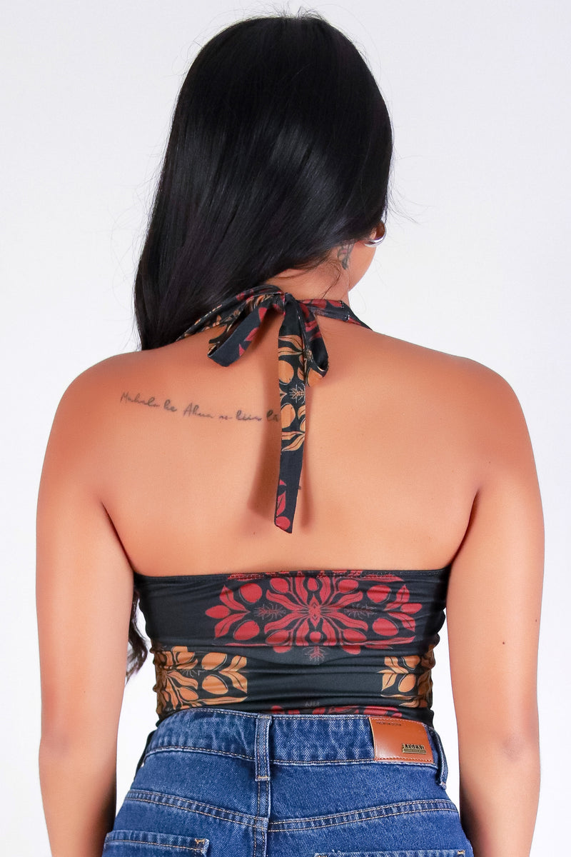 Jeans Warehouse Hawaii - SL PRINT - MANGO QUILT HALTER TOP | By LUZ