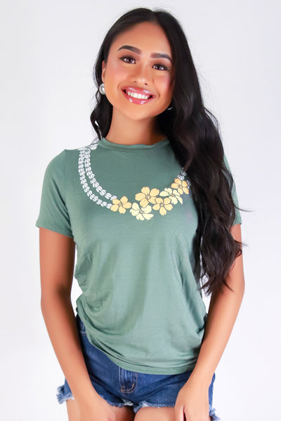 Jeans Warehouse Hawaii - S/S SCREEN - MULTI PUAKENIKENI TEE | By LUZ