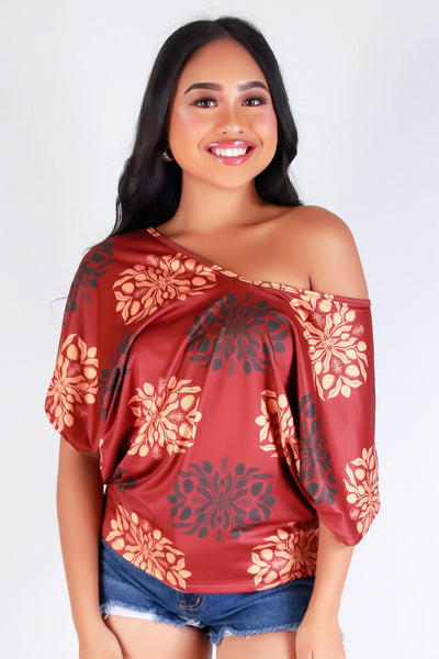 Jeans Warehouse Hawaii - SS PRINT - MANGO QUILT DOLMAN TOP | By LUZ