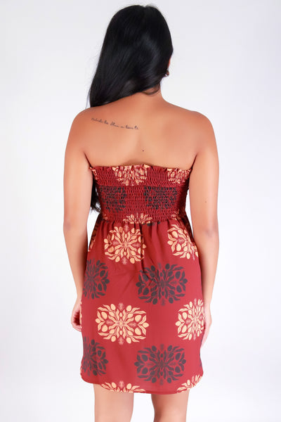 Jeans Warehouse Hawaii - TUBE SHORT PRINT DRESSES - MANGO QUILT SMOCKED BABYDOLL DRESS | By LUZ