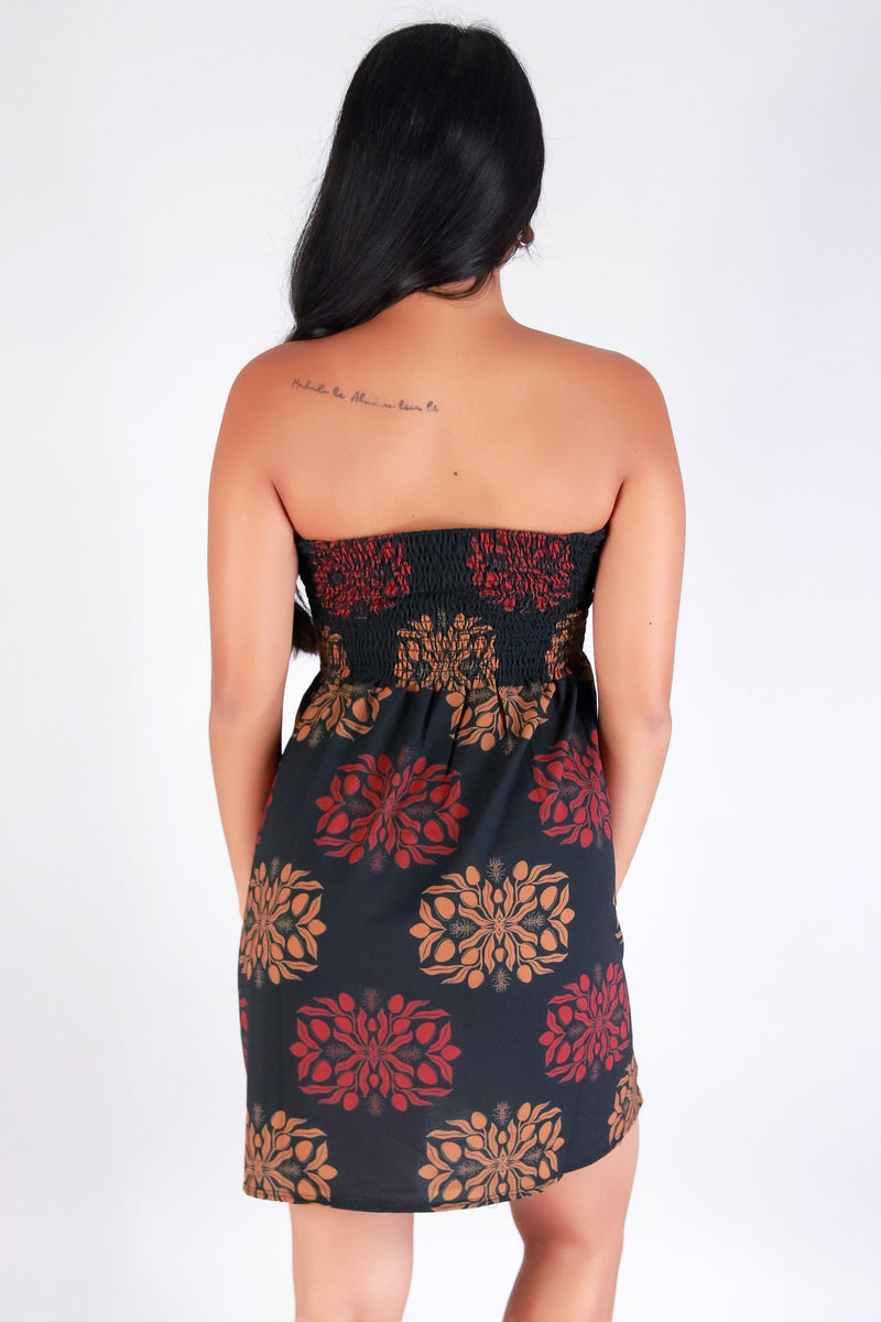Jeans Warehouse Hawaii - TUBE SHORT PRINT DRESSES - MANGO QUILT SMOCKED BABYDOLL DRESS | By LUZ