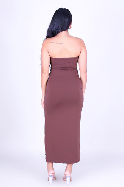 HONEY SLIP MIDI DRESS