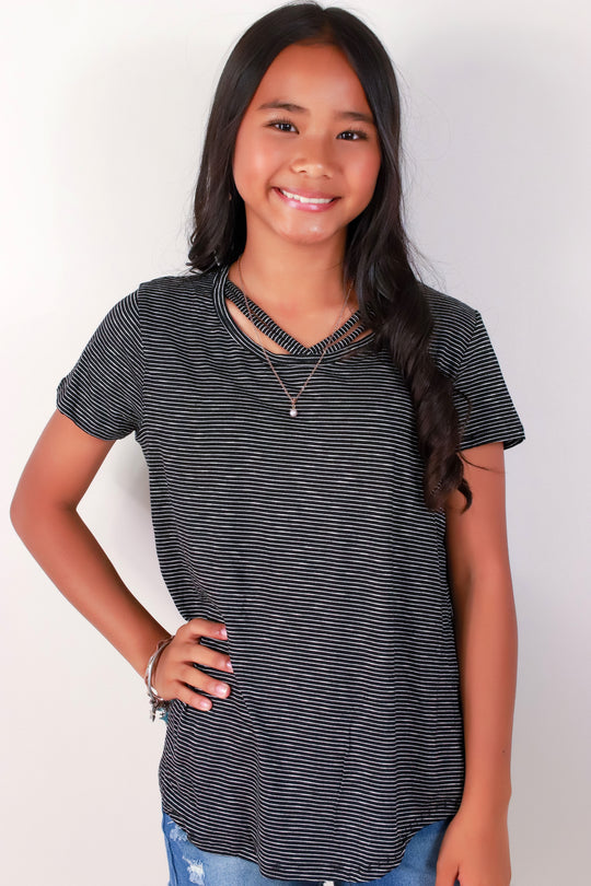 SUBTLE STRIPED TEE | KIDS SIZE 7-16