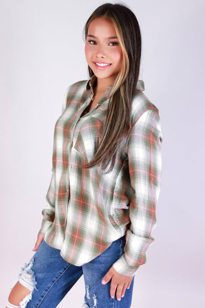 Jeans Warehouse Hawaii - L/S PRINT WOVEN CASUAL TOPS - FLANNEL FEVER TOP | By BE COOL