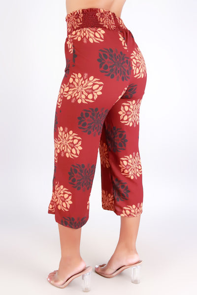 Jeans Warehouse Hawaii - PRINT WOVEN PANTS - MANGO QUILT SMOCKED WAIST PANTS | By LUZ