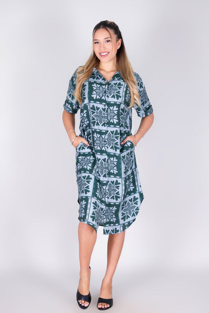ULEI QUILT BUTTON DOWN DRESS