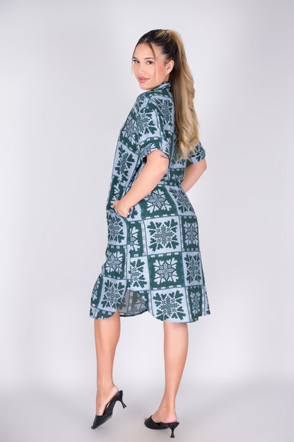 ULEI QUILT BUTTON DOWN DRESS