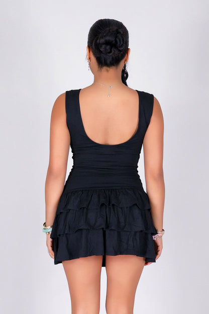 ROSEFALL BACKLESS MINI DRESS