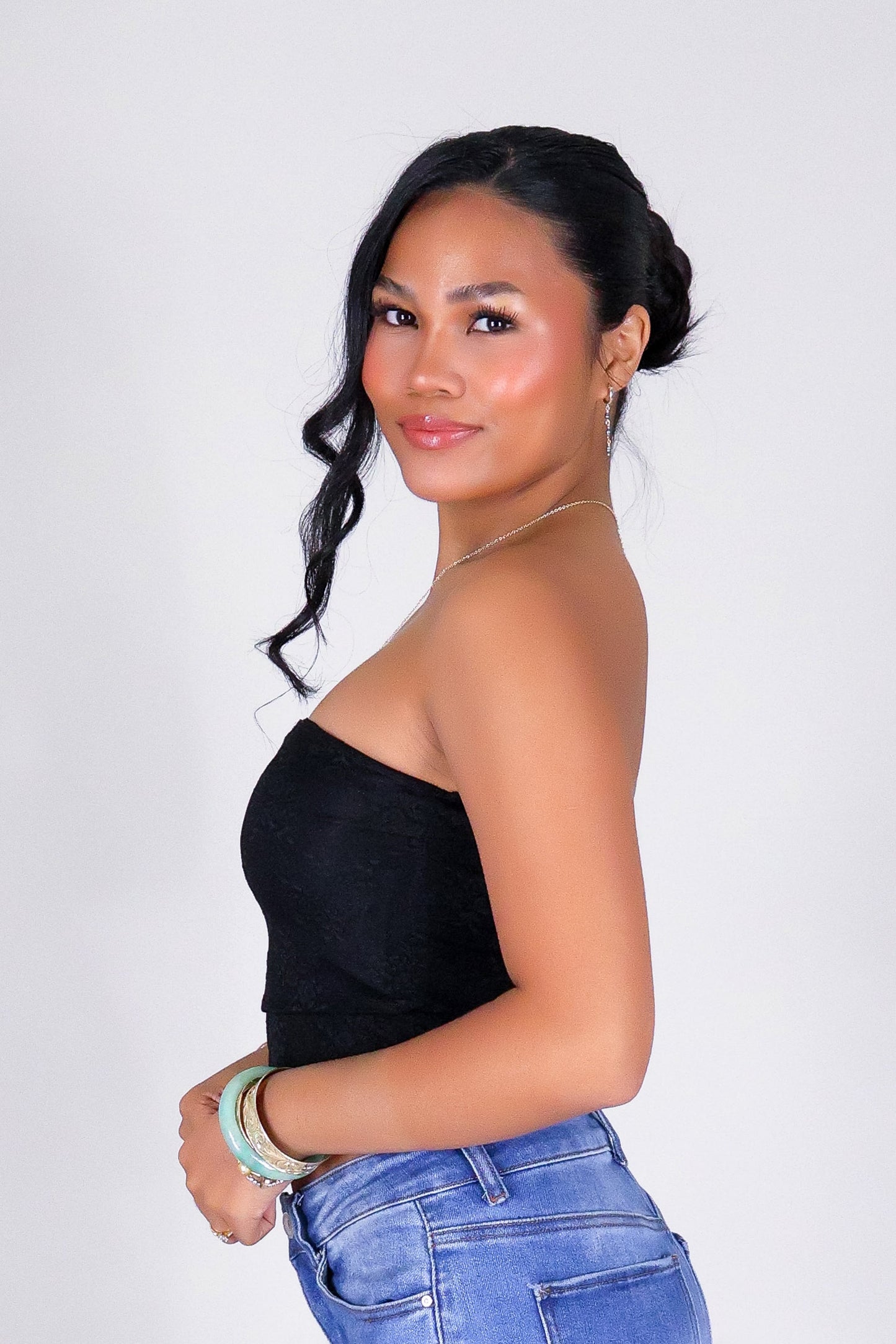 THE LACE CROP TUBE TOP