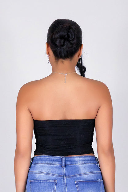 THE LACE CROP TUBE TOP