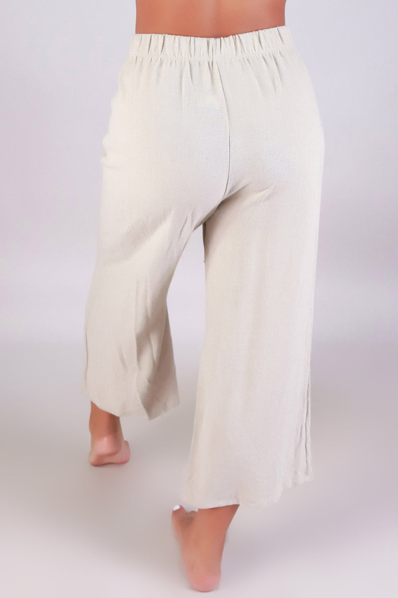 Jeans Warehouse Hawaii - SOLID WOVEN CAPRI&