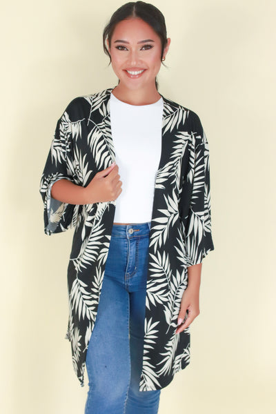 Jeans Warehouse Hawaii - LS PRINT - FOR THE MOST PART CARDIGAN | By PAPERMOON/ B_ENVIED