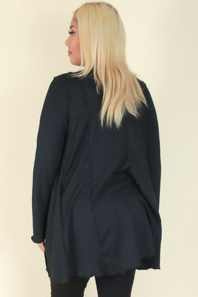 Jeans Warehouse Hawaii - PLUS SOLID LONG SLV CARDIGANS - GOT YOUR BACK CARDIGAN | By HEART & HIPS